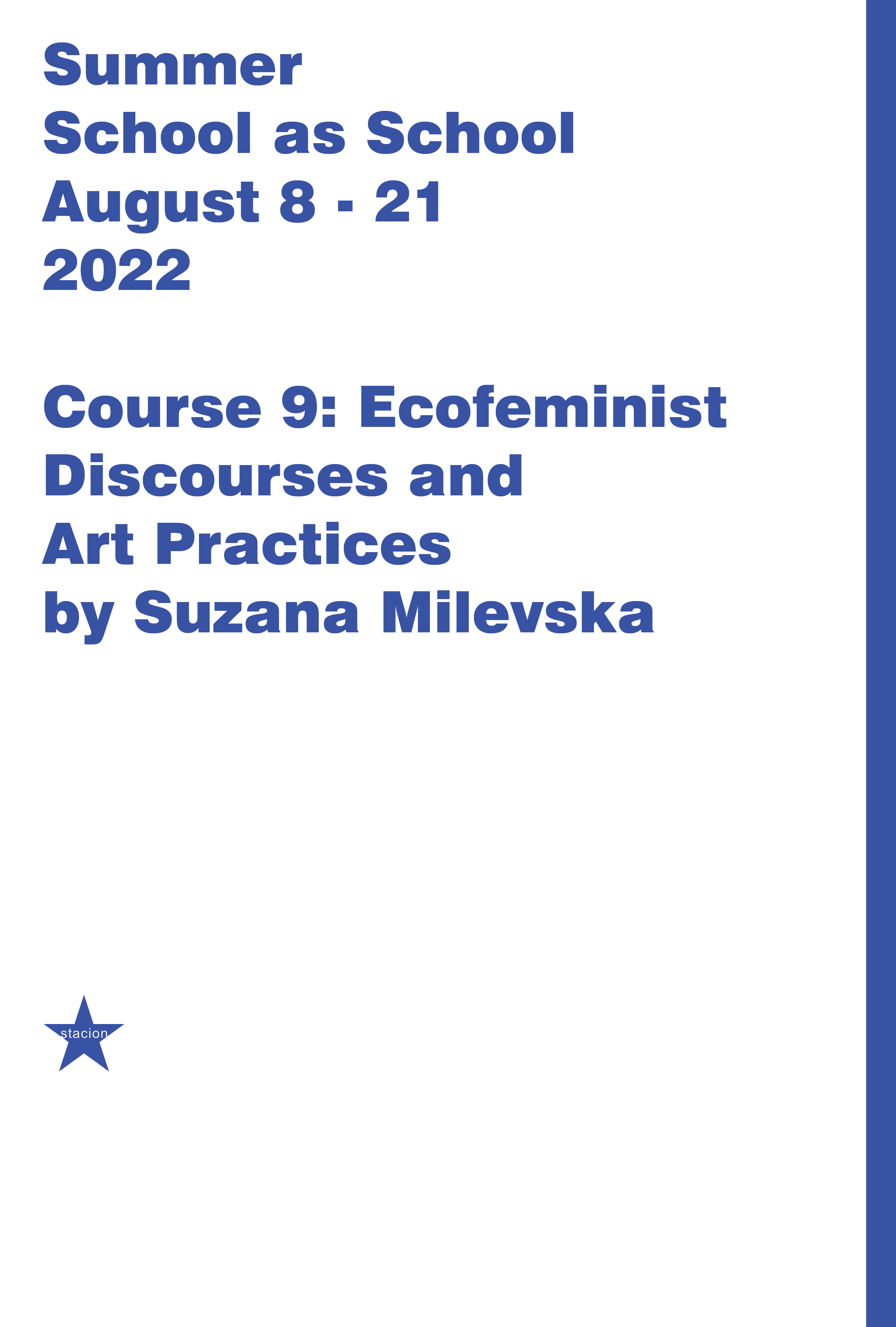 Kursi 9: Diskurset ekofeministe dhe praktikat e artit