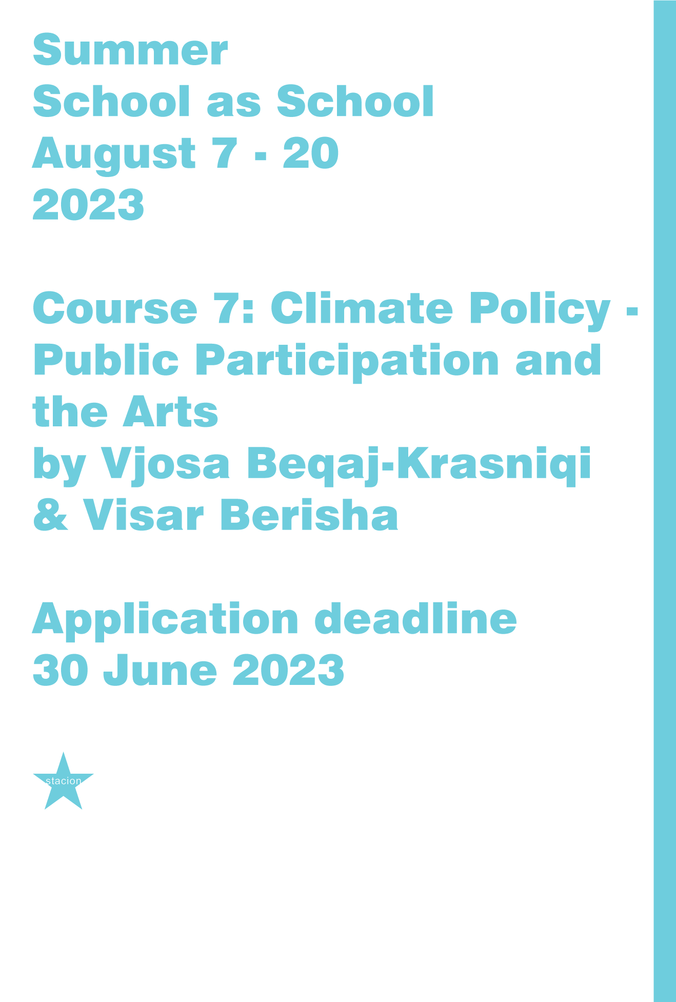 Course 7: Climate Policy - Public Participation and the Arts