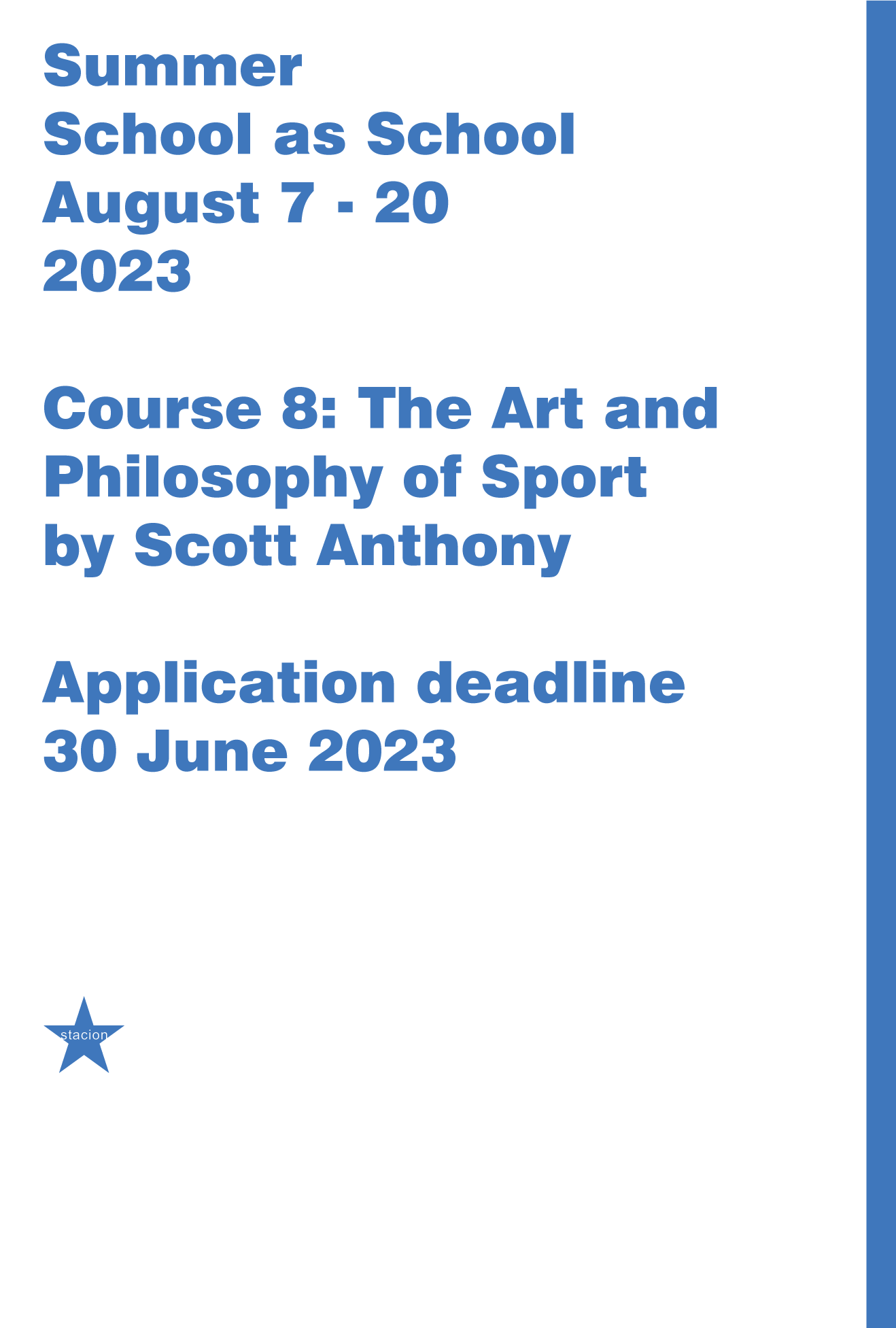 Course 8: The Art and Philosophy of Sport